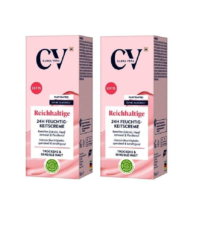 2xPacks CV (CadeaVera) Rich 24-hour Moisturizing Lifting Cream - 100 m –