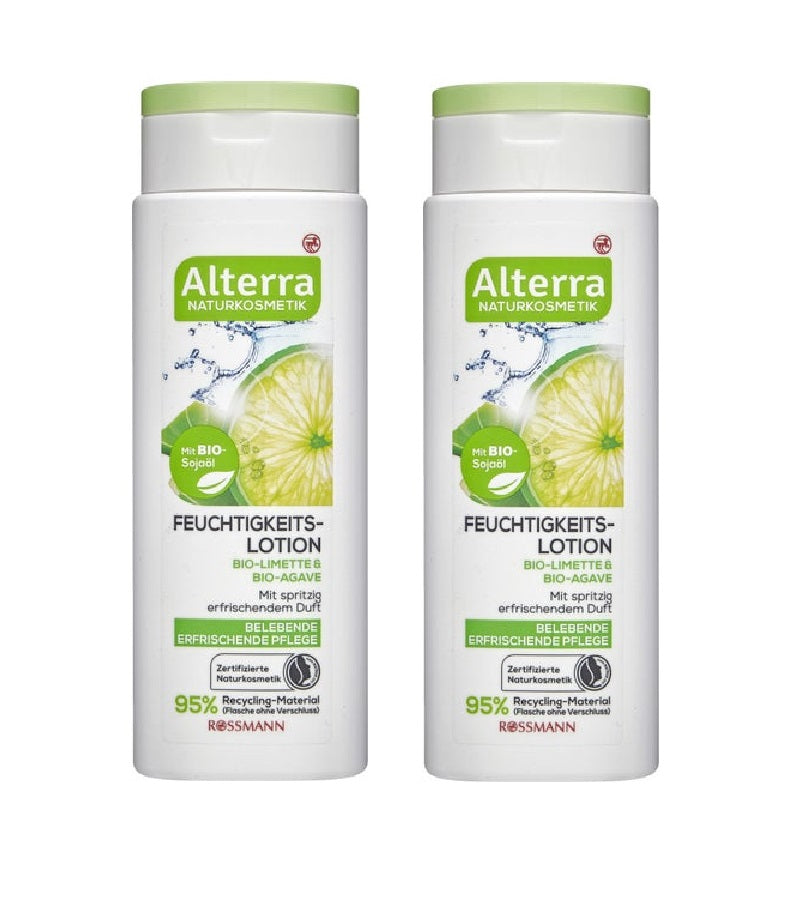 2xPack Alterra Organic Lime & Agave Moisturizing Lotion - 500 ml   Eurodeal.shop