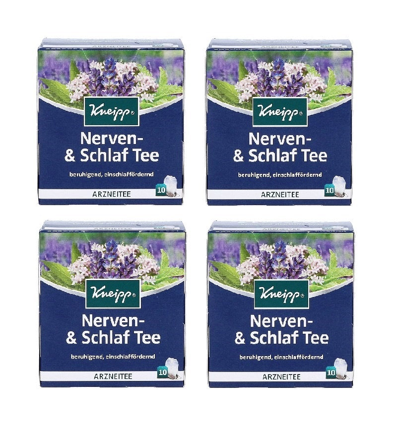 4xPack Kneipp Nerves and Sleep Disorder Treatment Tea 40 Bags