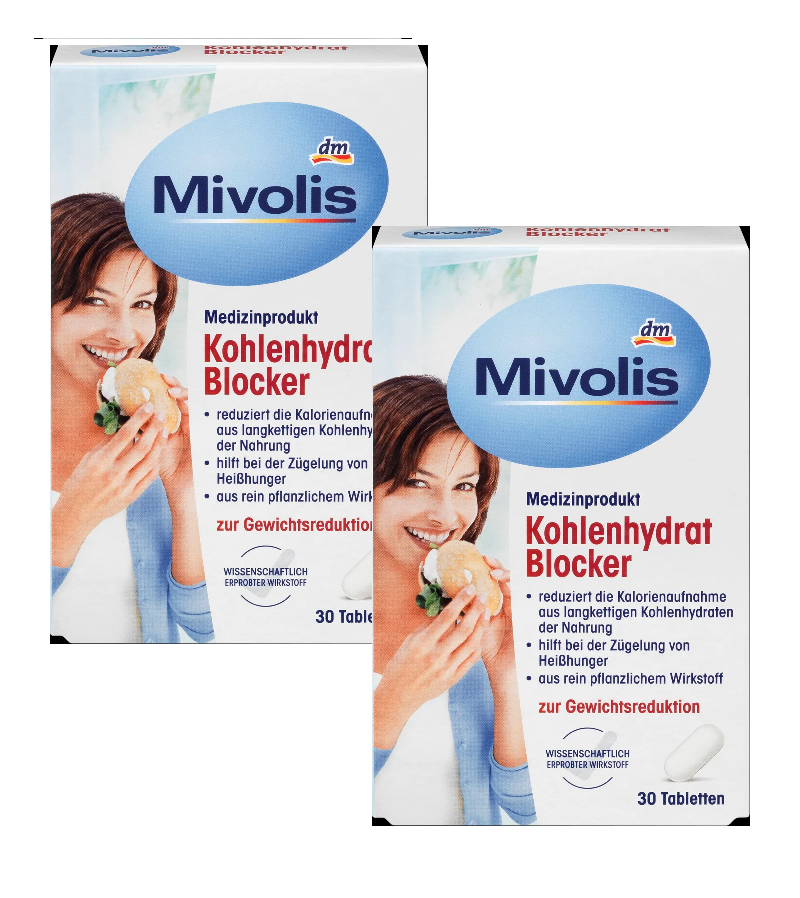 Mivolis Carbohydrate Blocker Weight Loss Tablets, 28 pcs.