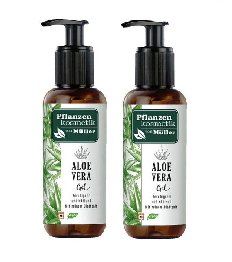 2xPack Müller Plant Cosmetics Aloe Vera Body Care Gel