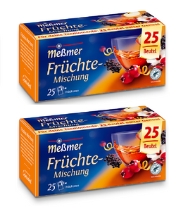 2xPack Meßmer Fruit Mix Tea Bags - 50 Pcs