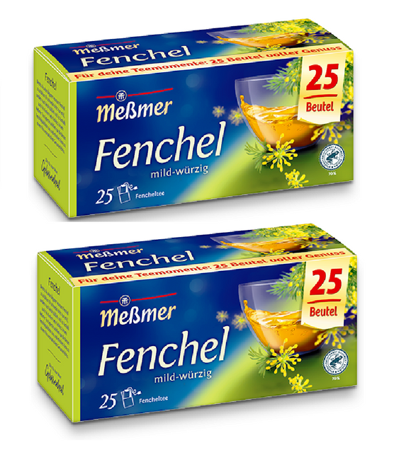 2xPack Meßmer Fennel Tea Bags - 50 Pcs