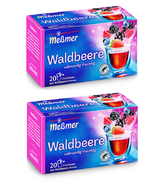 2xPack Meßmer Wild Berry Fruit Aroma Tea Bags - 40 Pcs