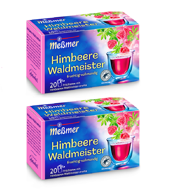 2xPack Meßmer Raspberry Woodruff Aroma Tea Bags - 40 Pcs