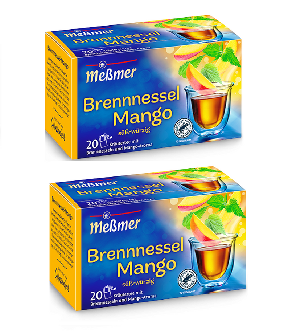 2xPack Meßmer Nettle Mango Aroma Tea Bags - 40 Pcs