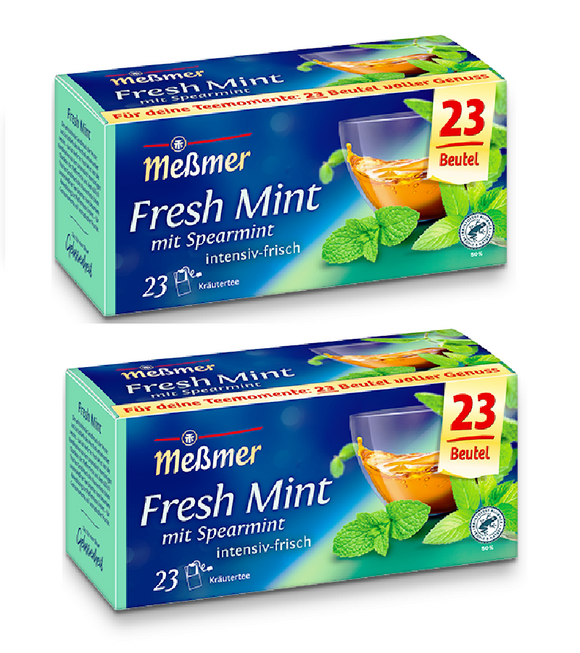 2xPack Meßmer Fresh Mint Herbal Tea Bags - 46 Pcs