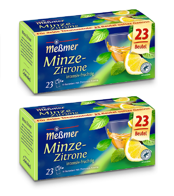 2xPack Meßmer Mint-Lemon Herbal Aroma Tea Bags - 46 Pcs