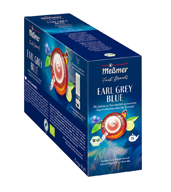 Meßmer Organic Earl Gray Blue Black Tea with Bergamot Flavor Loose Tea - 30 g