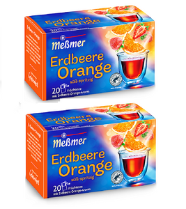 2xPack Meßmer Strawberry-Orange Aroma Fruit Tea Bags - 40 Pcs