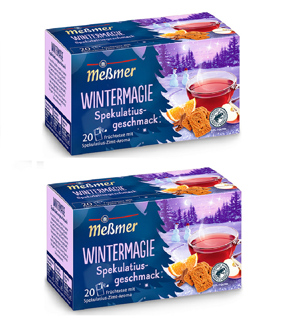 2xPack Meßmer Winter Magic Fruit with Speculoos and Cinnamon Aroma Tea Bags - 40 Pcs