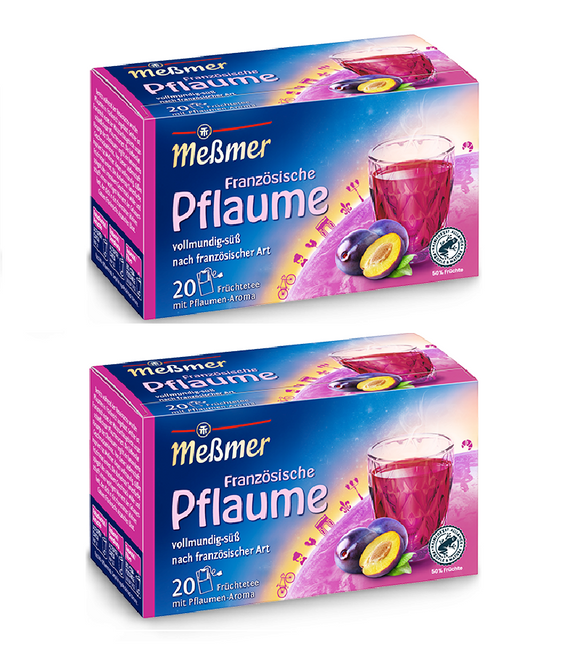 2xPack Meßmer French Plum Fruit Aroma Tea Bags - 40 Pcs