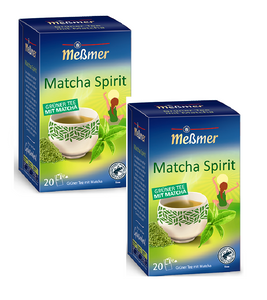 2xPack Meßmer Matcha Spriit Green Tea with Matcha Tea Bags - 40 Pcs