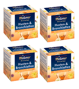 4xPack Meßmer Cough and Bronchial Herbal Tea Bags - 36 Pcs