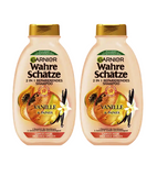 2xPack Garnier True Treasures 2in1 Repairing Shampoo Vanilla & Papaya - 500 ml