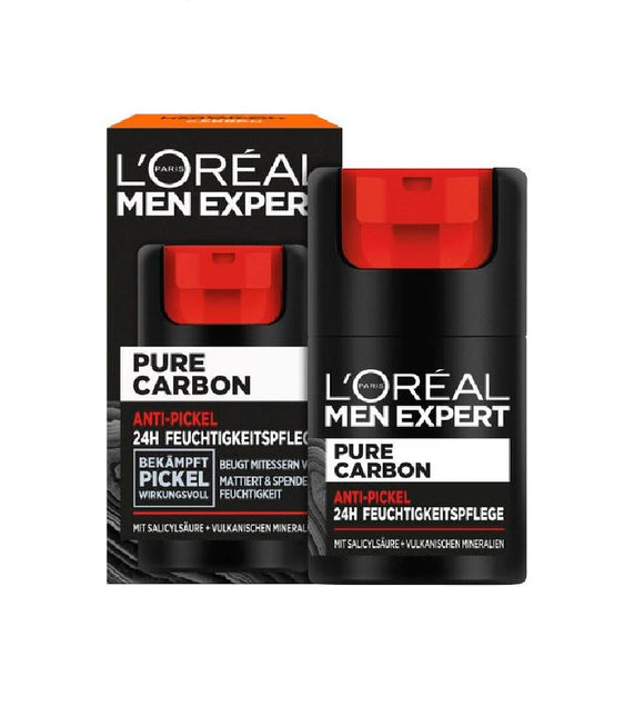 2xPack L'Oréal Men Expert Pure Carbon Anti-Acne Moisturizing Face Cream - 100 ml