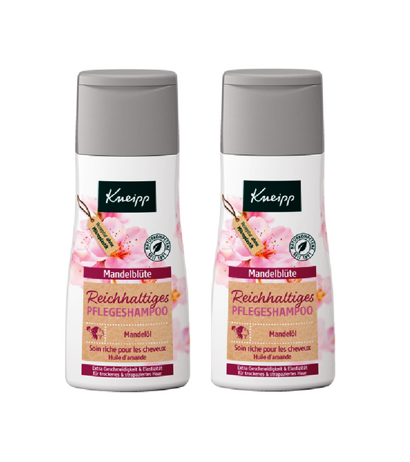 2xPack Kneipp Almond Blossom Rich Care Shampoo - 400 ml