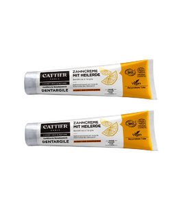 2xPack Cattier Toothpaste with Healing Clay - Lemon - 150 ml