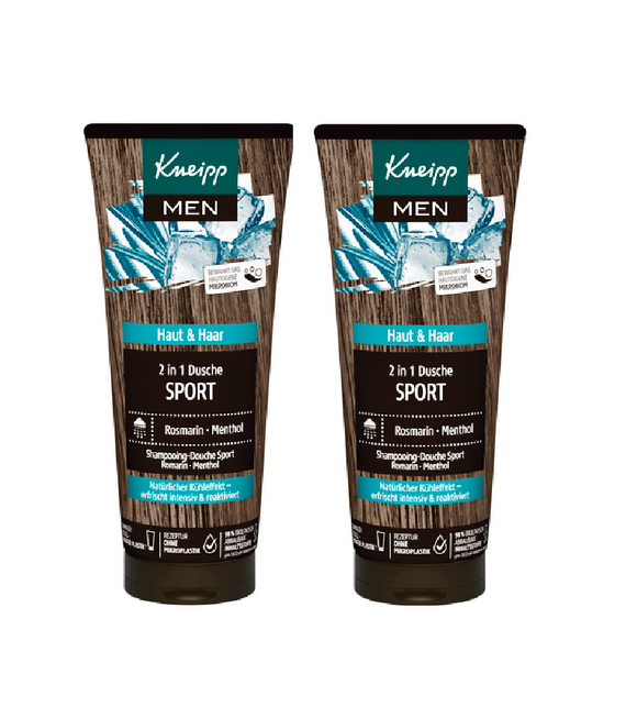 2xPack Kneipp Men 2in1 SPOR Shower Gel - 400 ml