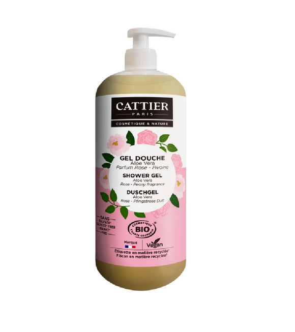 Cattier Aloe Vera Rose Peony Scent Shower Gel - 1000 ml