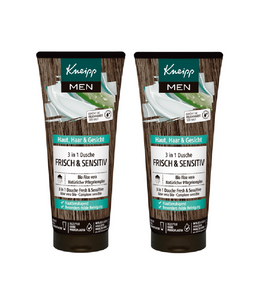 2xPack Kneipp Men 3in1 Shower Fresh & Sensitive Shower Gel - 400 ml