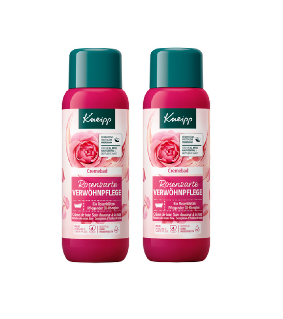 2xPack Kneipp Rose-Soft Pampering Care Bath Foam - 840 ml