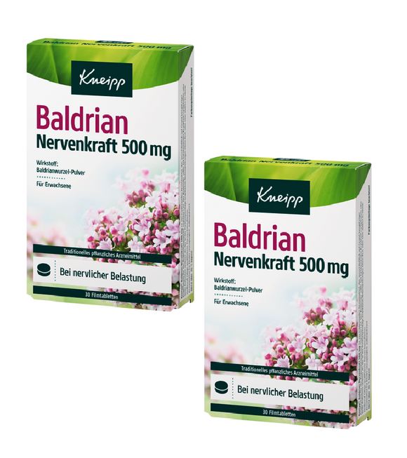 2xPack Kneipp Valerian Nerve Power 500 mg - 60 Tablets