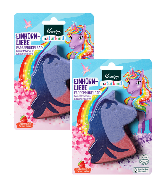 2xPack Kneipp Naturkind Unicorn Love Color Bubble Bath for Kids