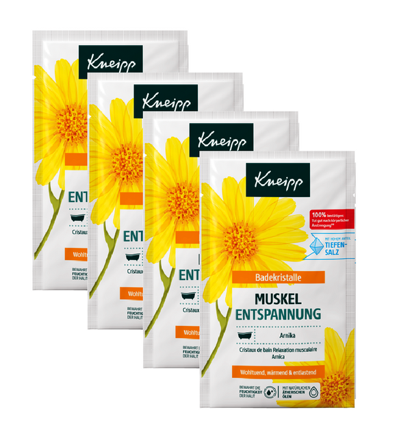 4xPack Kneipp Arnica Muscle Relaxation Bath Crystals - 240 g