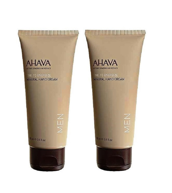 2xPack AHAVA Time to Energize - Mineral Hand Cream for Men - 200 ml