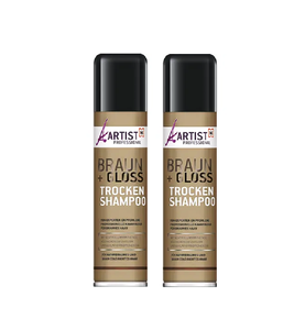 2xPack ARTIST Professional Dry Shampoo Brown + Gloss - 400 ml