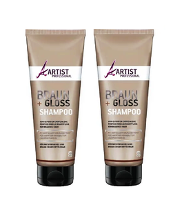 2xPack ARTIST Professional Shampoo Brown+Gloss - 500 ml