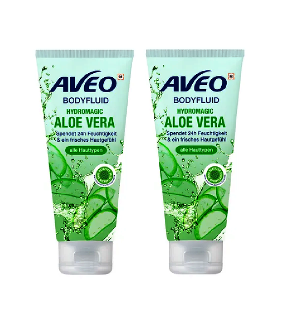 2xPack AVEO Bodyfluid Hydromagic Aloe Vera Gel - 400 ml