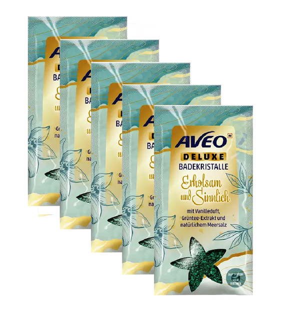 5xPack AVEO Deluxe Bath Crystals - 300 g