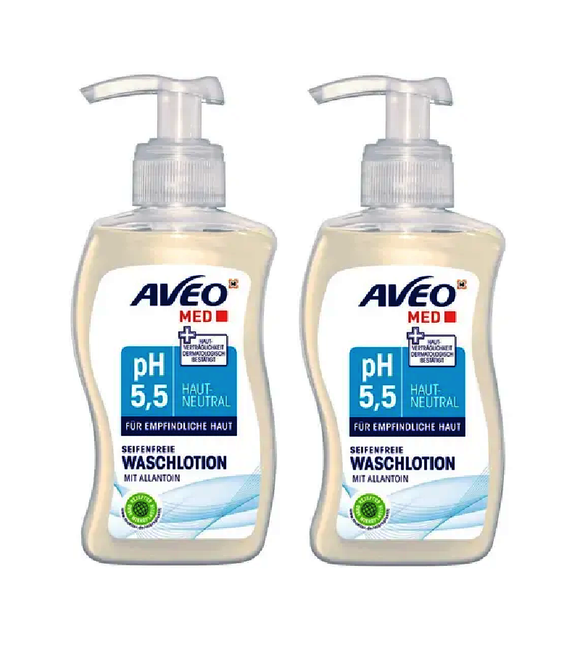 2xPack AVEO MED PH Soap-Free Washing Lotion - 600 ml