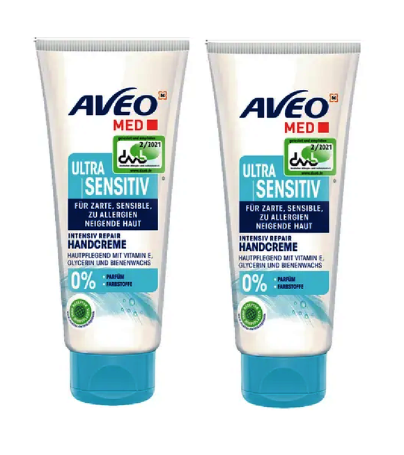 2xPack AVEO MED Ultra Sensitive Hand Cream - 200 ml