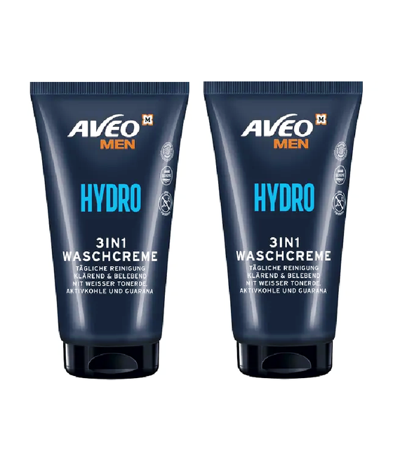 2xPack AVEO MEN Hydro 3in1 Washing Cream - 300 ml