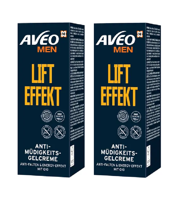 2xPack AVEO MEN Lift Effect Anti-Fatigue Gel Cream - 150 ml