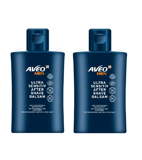 2xPack AVEO MEN Ultra Sensitive After Shave Balm - 250 ml