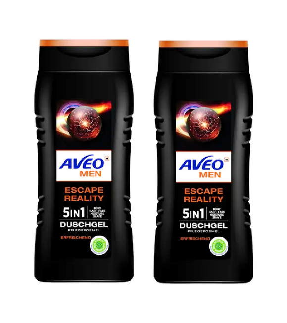 2xPack AVEO MEN Escape Reality 5in1 Shower Gel - 600 ml