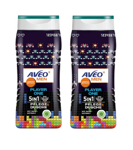 2xPack AVEO MEN Shower Gel Player One 5in1 - 600 ml