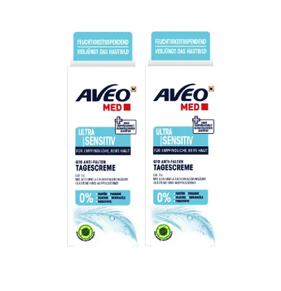 2xPack AVEO Ultra Sensitive Anti-Wrinkle Day Cream - 100 ml