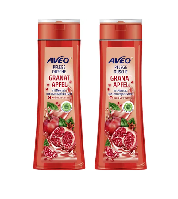 2xPack AVEO Pomegranate Care Shower - 600 ml