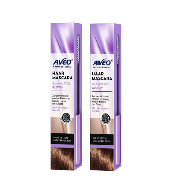2xPack AVEO Professional Hair Mascara Glamorous Glossy - 20 ml