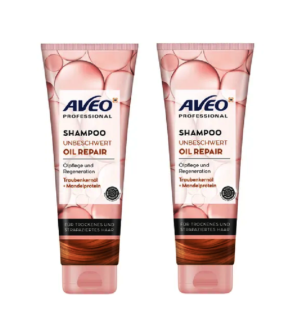 2xPack AVEO Professional Shampoo Carefree Oil Repair - 500 ml