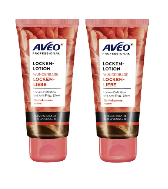 2xPack AVEO Professional Curl Lotion for Smoothness and Bouncy Hair - 200 ml