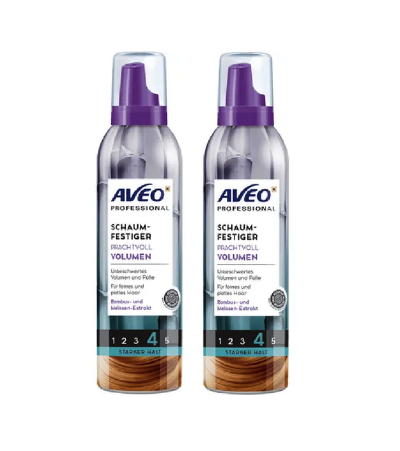 2xPack AVEO Professional Mousse with Magnificent Hair Volume - 500 ml