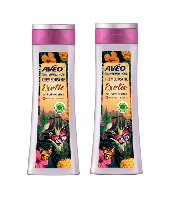 2xPack AVEO Exotic Shower Cream - 600 ml