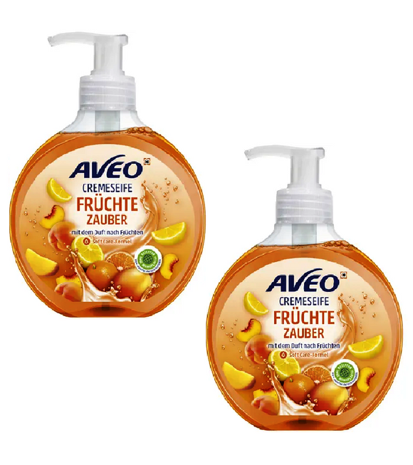 2xPack AVEO Cream Soap Fruit Magic - 1000 ml
