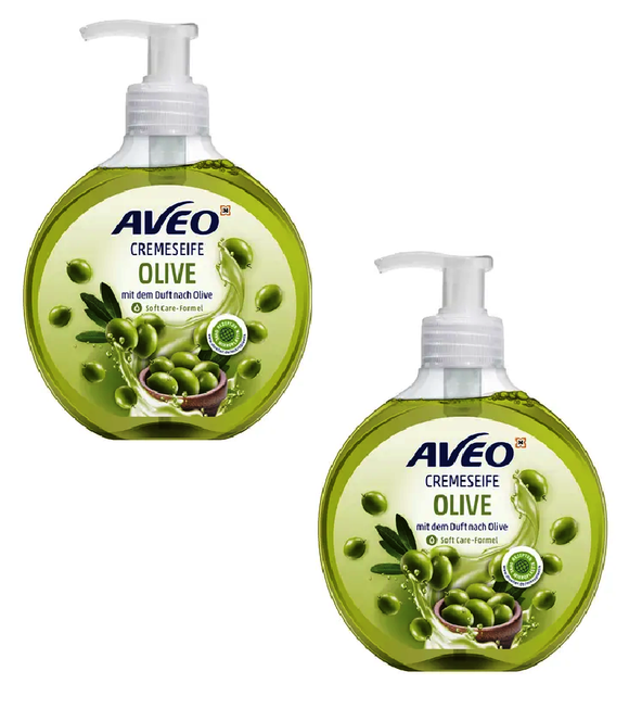 2xPack AVEO Cream Soap Olive - 1000 ml